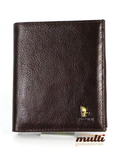  POJEMNY portfel MĘSKI PUCCINI P-1698 SKÓRA brązowy
